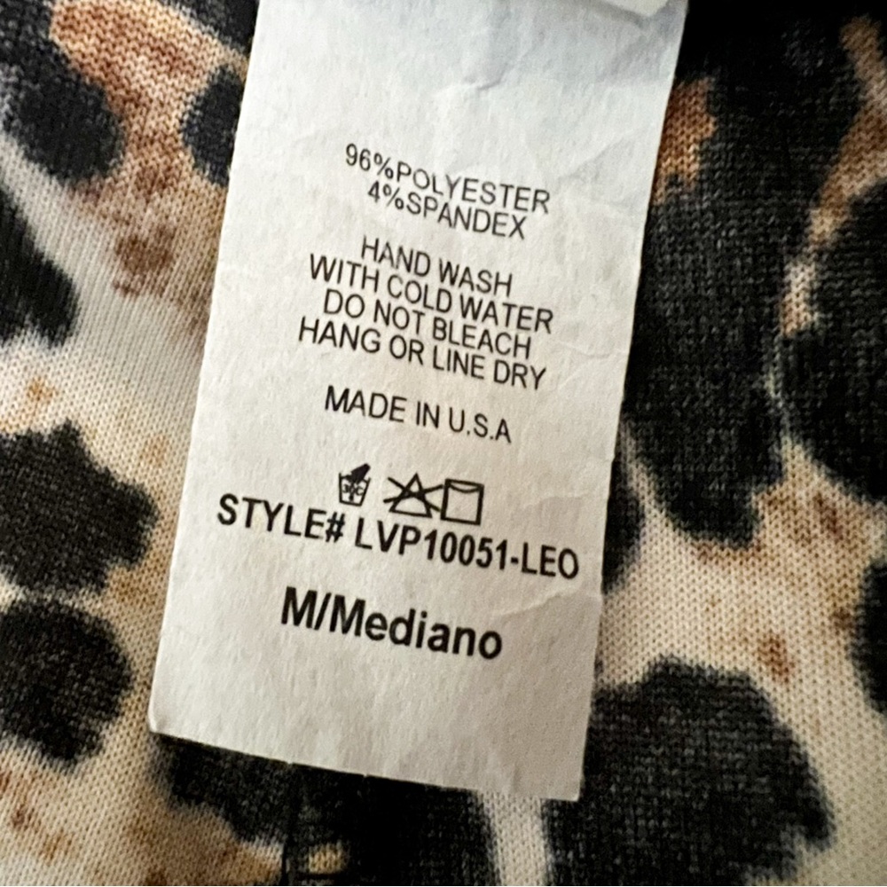 Women’s Leopard Print Velour Bell Bottoms - Picture 9 of 9